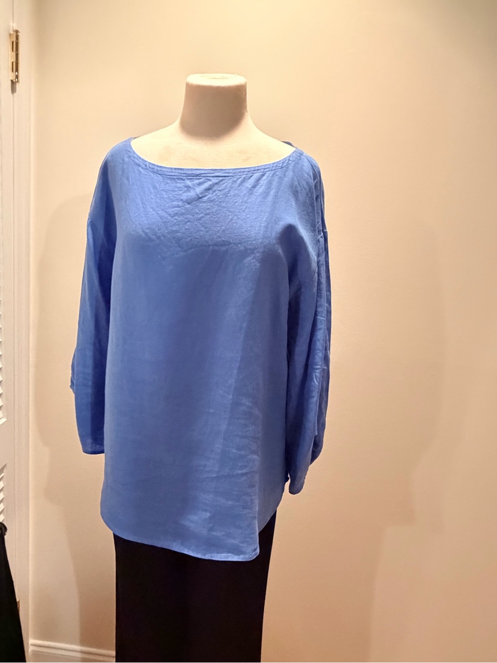 Eileen Fisher Light Blue Wide Neck Tunic